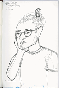 portrait #15, a portrait drawing of me